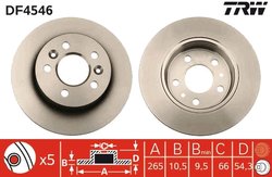 DISC FRANA TRW DF4546 - Compatibil cu RENAULT