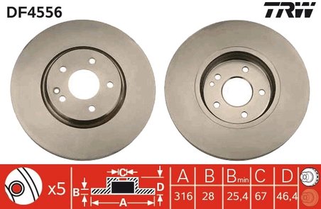 Disc frana TRW DF4556