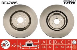 DISC FRANA TRW DF4749S - Compatibil cu ALFA ROMEO