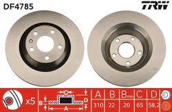 Disc frana TRW DF4785