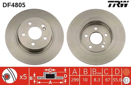 Disc frana TRW DF4805
