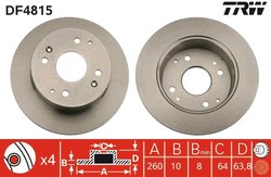 DISC FRANA TRW DF4815 - Compatibil cu HONDA