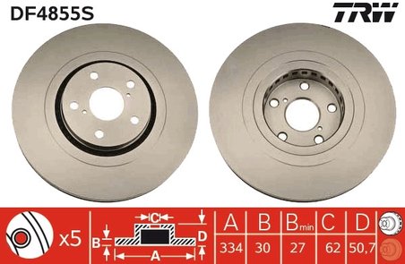 Disc frana TRW DF4855S