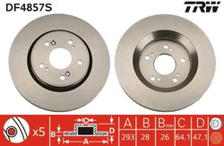 DISC FRANA TRW DF4857S - Compatibil cu HONDA