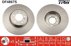 Disc frana TRW DF4867S