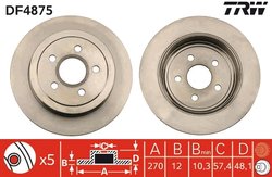 DISC FRANA TRW DF4875 - Compatibil cu CHRYSLER, DODGE