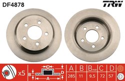 DISC FRANA TRW DF4878 - Compatibil cu JEEP