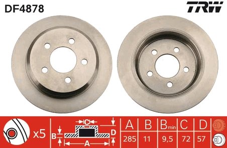 Disc frana TRW DF4878