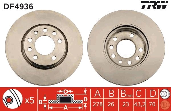 Disc frana TRW DF4936