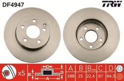 Disc frana TRW DF4947