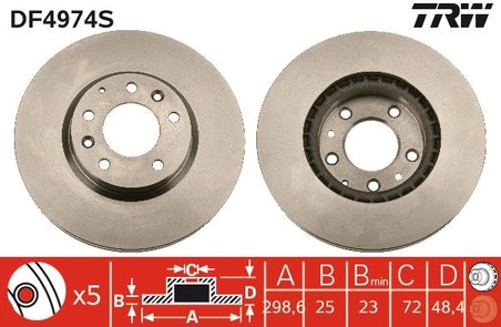 Disc frana TRW DF4974S