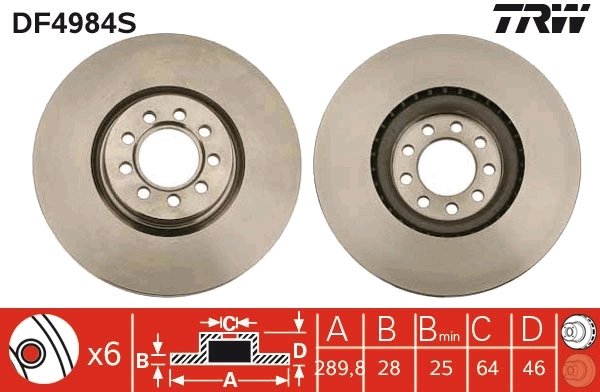 Disc frana TRW DF4984S