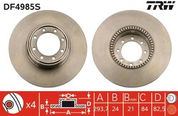 Disc frana TRW DF4985S