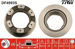 Disc frana TRW DF4993S