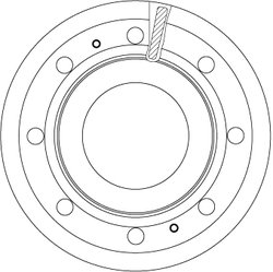 DISC FRANA TRW DF5093S - Compatibil cu IVECO