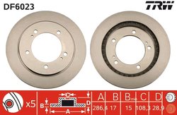DISC FRANA TRW DF6023 - Compatibil cu SUZUKI