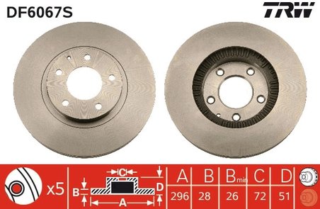 Disc frana TRW DF6067S