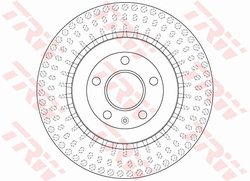 DISC FRANA TRW DF6175S - Compatibil cu AUDI, PORSCHE, VW
