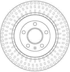 DISC FRANA TRW DF6175S - Compatibil cu AUDI, PORSCHE, VW