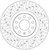 DISC FRANA TRW DF6189S - Compatibil cu AUDI