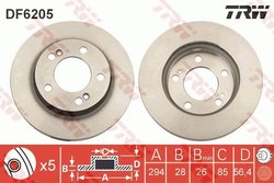 DISC FRANA TRW DF6205 - Compatibil cu SSANGYONG