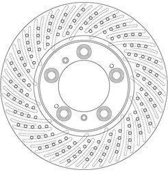 DISC FRANA TRW DF6212S - Compatibil cu PORSCHE