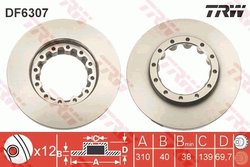 Disc frana TRW DF6307S