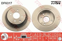 DISC FRANA TRW DF6317 - Compatibil cu NISSAN