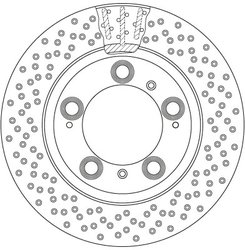 DISC FRANA TRW DF6337S - Compatibil cu PORSCHE