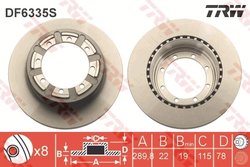 Disc frana TRW DF6335S