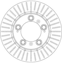 DISC FRANA TRW DF6338 - Compatibil cu PORSCHE
