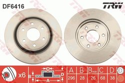 DISC FRANA TRW DF6416 - Compatibil cu NISSAN