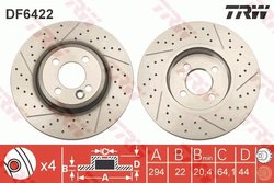 DISC FRANA TRW DF6422 - Compatibil cu MINI