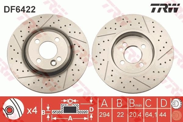 Disc frana TRW DF6422