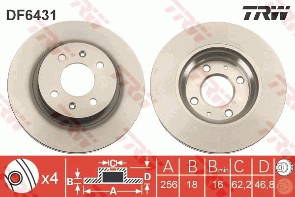Disc frana TRW DF6431
