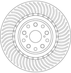 DISC FRANA TRW DF6489S - Compatibil cu LEXUS