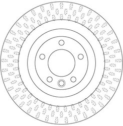 DISC FRANA TRW DF6505S - Compatibil cu LAND ROVER