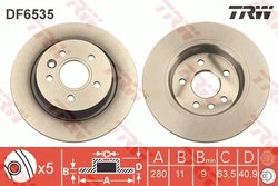 DISC FRANA TRW DF6535 - Compatibil cu VOLVO