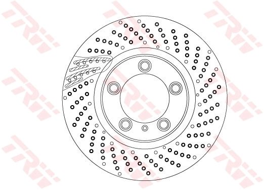 DISC FRANA TRW DF6541S - Compatibil cu PORSCHE