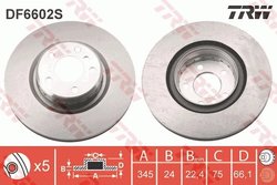 DISC FRANA TRW DF6602S - Compatibil cu BMW
