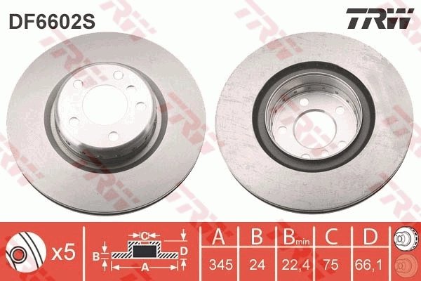 Disc frana TRW DF6602S