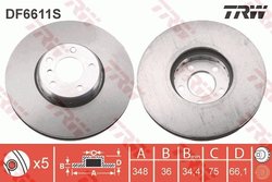 DISC FRANA TRW DF6611S - Compatibil cu BMW
