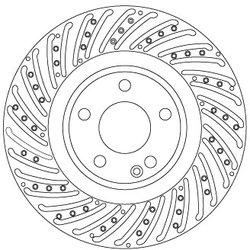 DISC FRANA TRW DF6633S - Compatibil cu MERCEDES-BENZ