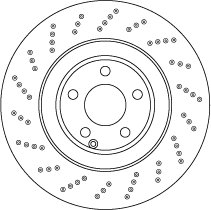 DISC FRANA TRW DF6668S - Compatibil cu MERCEDES-BENZ