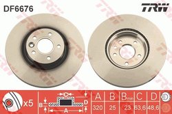 DISC FRANA TRW DF6676S - Compatibil cu VOLVO