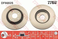 DISC FRANA TRW DF6682S - Compatibil cu MERCEDES-BENZ