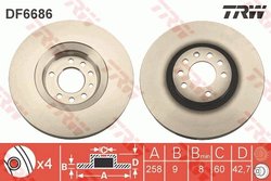 DISC FRANA TRW DF6686 - Compatibil cu SUZUKI
