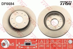DISC FRANA TRW DF6684 - Compatibil cu SUZUKI