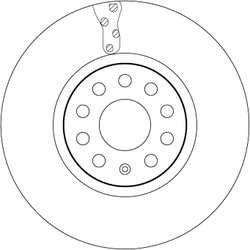 DISC FRANA TRW DF6695S - Compatibil cu SEAT, SKODA, SKODA (SVW), VW