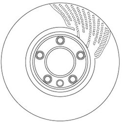 DISC FRANA TRW DF6697S - Compatibil cu PORSCHE, VW